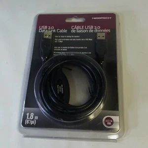 New Nexxtech USB 2.0 Data Link Cable 1.8m 71", Male to Male - Picture 1 of 2