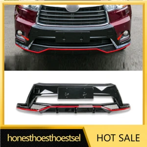 Spoiler difusor parachoques trasero delantero negro brillante para Toyota Highlander 14-16 - Imagen 1 de 6