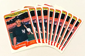 (10) Don Mattingly 1985 Fleer Limited Edition Baseball 2nd Year NM Card Lot #20 - Picture 1 of 2