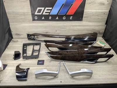 Juego de cubiertas interiores de madera fina panel puerta tablero BMW F15 X5 M 14-18 OEM Foto 1 de 4