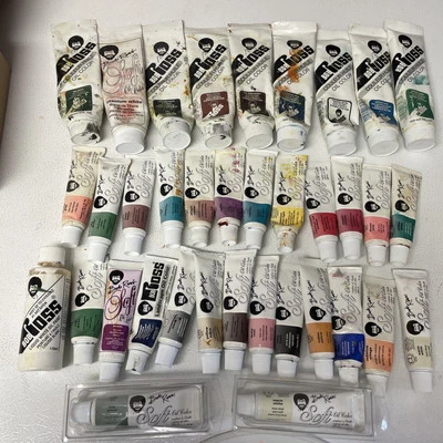 Lote de 36 pinturas a color arte al óleo de artista Bob Ross usadas Foto 1 de 4