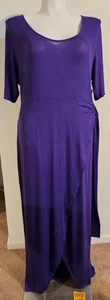 NY&Co lila 3/4 Arm seitlich gerafft Maxikleid - Gr. XXL - Neu mit Etikett - Bild 1 von 4