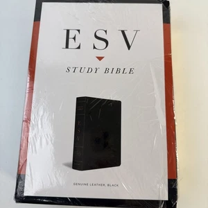ESV Studienbibel, schwarzer Echtledereinband - nagelneu - Bild 1 von 5
