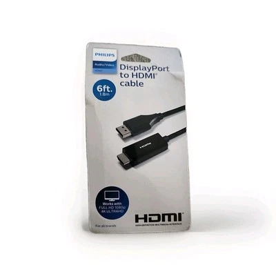 Philips 6' Display Port to HDMI Cable - Black - Image 1 of 2
