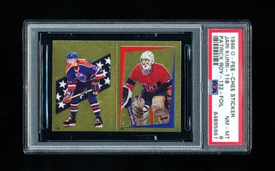 Tarjeta de novato Patrick Roy 132 pegatina de hockey OPC 1986 PSA 8 casi como nueva-como nueva Foto 1 de 4