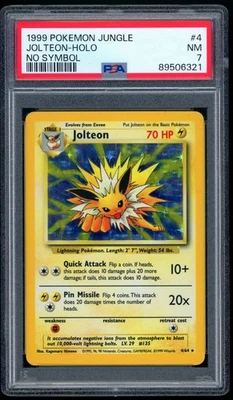 1999 Pokemon No Symbol - Jungle 4/64 Jolteon Holo PSA NM 7 - Image 1 of 2