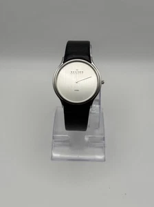 SKAGEN DENMARK STEEL 256LSLC Leather BAND Wrist WATCH - Picture 1 of 7