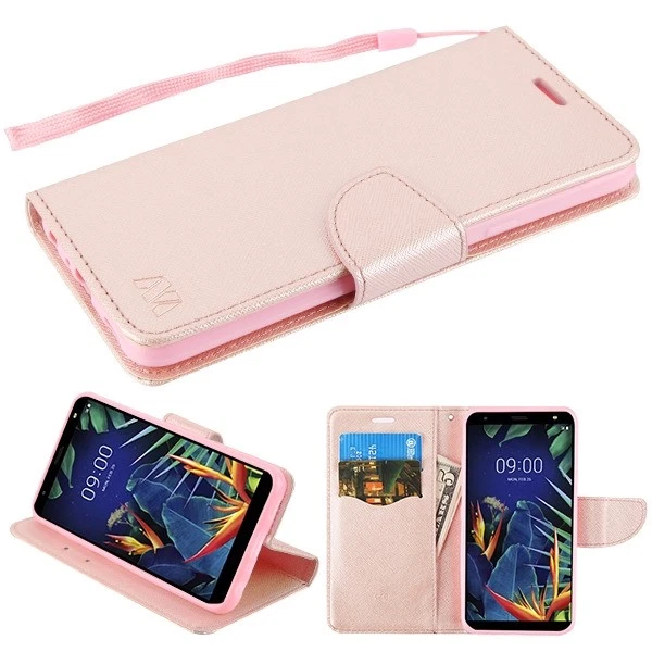MyBat Element Series Leather Flip Wallet Case for LG K40 - Rose Gold - Image 1 of 1