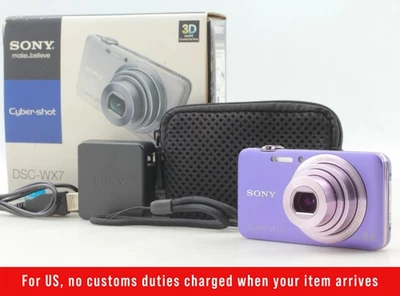 *English OK & BOXED* Sony Cybershot DSC-WX7 Purple Compact Digital Camera JAPAN - Image 1 of 4