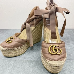 Top Zustand Gucci GG Marmont Espadrille Sandalen, Gr. 5 - Bild 1 von 24