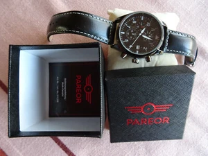 Pareor Herren Quarzuhr mit Lederarmband "NEU" - Bild 1 von 4