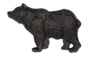 Bear Metal Wall Decor Black Metal Cast Iron 5x6 - Picture 1 of 4