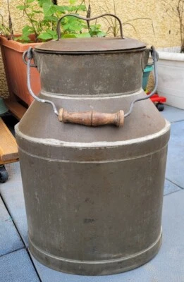 Vintage Très Joli Bidon à Lait Pot Bouille Boille Hauteur 48 cm Ancien - Photo 1/4