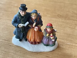 Vintage Christmas village Singing Trio Man, woman, Child. - Picture 1 of 7