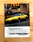 1987 Original Print Ad Pontiac Firebird Formula 350 Yellow!