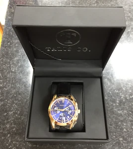 TALIS CO. RELOJ DE CUERO NEGRO PARA MUJER CRONÓGRAFO RELOJ A ESTRENAR CAJA DE REGALO - Imagen 1 de 6