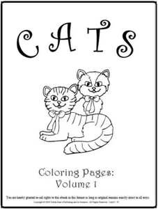 MALVORLAGEN "lustige Katzen" 49 Ausmalbilder eBook als PDF Kinder malen Malbuch - Bild 1 von 2