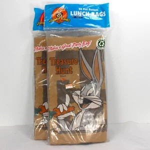 Vintage 1998 Looney Tunes Brotzeitbeutel Bugs Bunny 2 versiegelte Packungen mit 20 (insgesamt 40 Beutel) - Bild 1 von 5
