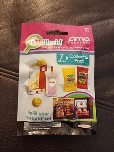 miWorld AMC Theatres Set Miniature Movie Snacks 7 Piece JAKKS Pacific - NEW Soda - Picture 1 of 3