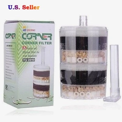 NOT SPECIFIED Air Driven Bio Corner Filter Sponge Fry Shrimp Nano Fish tank Aquarium 40 Gallon