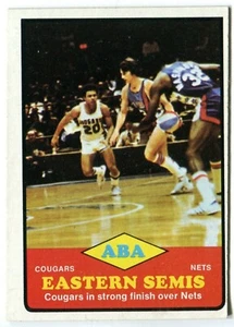 1973-74 Topps #205 ABA Eastern Semis - Carolina Cougars vs. New York Nets - Picture 1 of 2