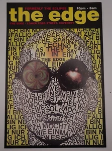 Rave Flyer "The Edge " 1992 A4 Flyer MINT-FREE Post - Picture 1 of 2