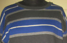 LIZ & CO. Claiborne Blue & Gray Stripe Pullover LS Top Shirt Blouse S
