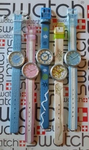 Flik Flak Made By Swatch Kids Aluminium Case Plasti Band Colorful Learning Watch - Picture 1 of 28