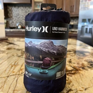 Hamaca Hurley Uno, empacable, nueva con etiquetas, azul marino - Imagen 1 de 11