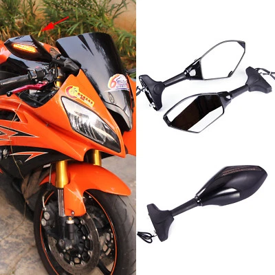 For Honda CBR250R / Interceptor 800 US Motorcycle Rear View Turn Signal Mirrors - Image 1 of 4