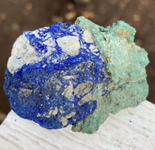 AZURITE Druzy & MALACHITE Rare Natural Crystal Mineral STAR OF CONGO Mine 2"