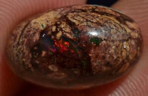7 ct MEXICAN 100% NATURAL BEAUTY MATRIX MULTICOLOR FIRE OPAL GEM 4 JEWELRY