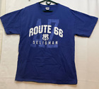 Route 66 Seligman Arizona Shirt Mens Large Short Sleeve Blue