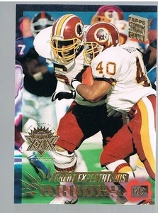 1994 Stadium Club Super Bowl XXIX Reggie Brooks #182 Redskins Great Expectations - Afbeelding 1 van 1