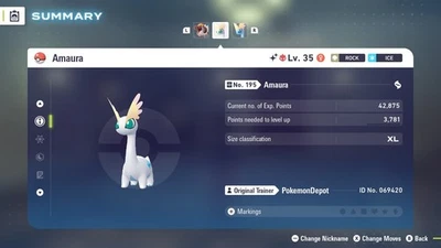 6IV Untouched Shiny Amaura Pokemon Legends ZA *EL MISMO DÍA* Foto 1 de 4