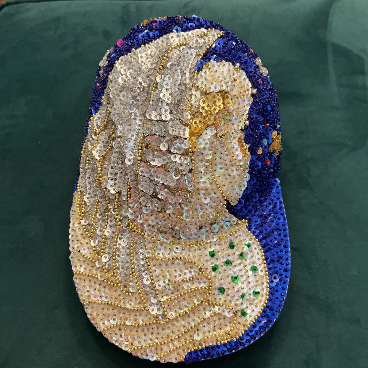 Star sequined vintage cap 80s 80s Sequin Cap - Etsy main image 4