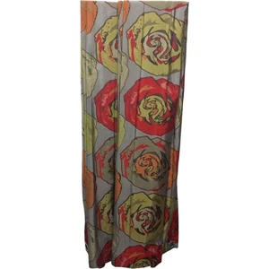 Handgefertigte Blumen Vorhänge Ösen Design Lebendiges Rosenmuster 68 B x 105 L Zoll - Bild 1 von 16