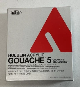 HOLBEIN GUAZZO ACRILICO SET 5 COLORI 12ML D991 - Foto 1 di 2
