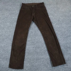 Levis 514 Pants Mens 29x32 Brown Corduroy Straight Fit Western Preppy Y2K 14133 - Picture 1 of 10