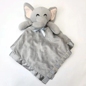Pro Goleem Gray Elephant Lovey Baby Blanket Minky Dots Pink Crinkle Ears - Picture 1 of 12