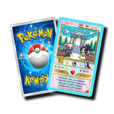 ADVENTURE ID LAB POKE MINI Personalised Wedding Card, Custom Valentines Gift, Romance Gifts