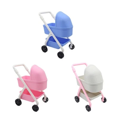 1:12 Miniature Passeggino per Bambole Culla Accessorio Scena Decorazione - Immagine 1 di 2