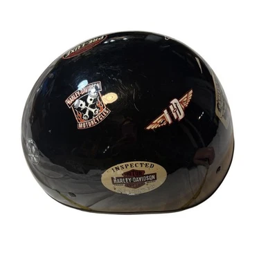 Casco Harley Davidson media carcasa calcomanías negras extra pequeño Foto 1 de 4