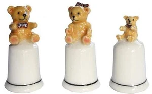 KLIMA M134 Dés à coudre Thimbles - LES 3 OURS EN FAMILLE BEAR - Picture 1 of 1