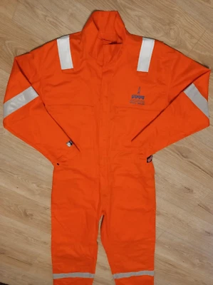 ODFJELL Workwear Coverall Suit Hi-Vis Orange Cotton Size XL Red Wing 350gsm. - Image 1 of 4