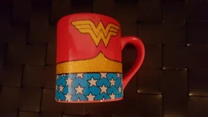 ~NEW~ Wonder Women Glitter Women Girl Power 8 oz.-Coffee Cup Great Gift! - Picture 1 of 4