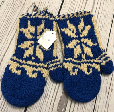 Guantes para niño hechos a mano guantes de punto multicolores hechos en Pakistán talla 8-10 Foto 1 de 4