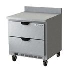 Beverage Air WTRD32AHC-2-FIP 32" 1-Section Worktop Refrigerator w/ 2 Drawers,...