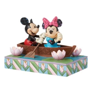 Jim Shore MICKEY AND MINNIE LOVE BOTE DE REMOS-ROW-MANCE 6016328 NUEVO - Imagen 1 de 6