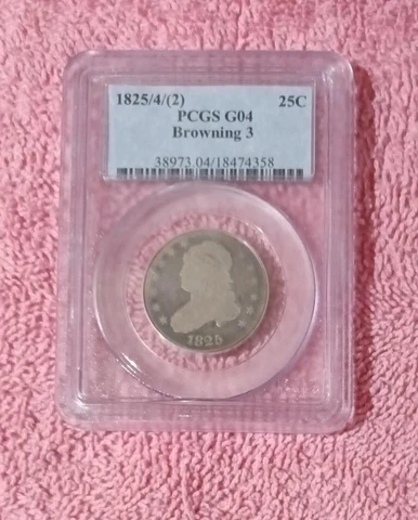 1825/4/2 Capped Bust Quarter, B.3, PCGS G04 Cover